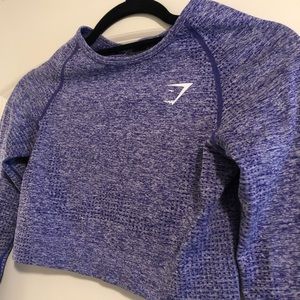 Gymshark vital seamless crop long sleeve - indigo